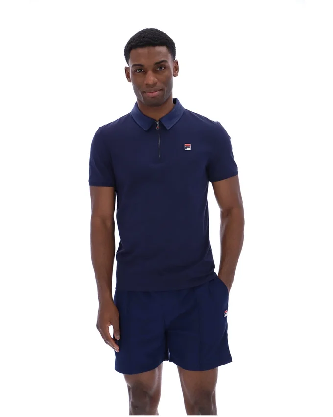 Polo Ettore con cremallera azul marino de Fila