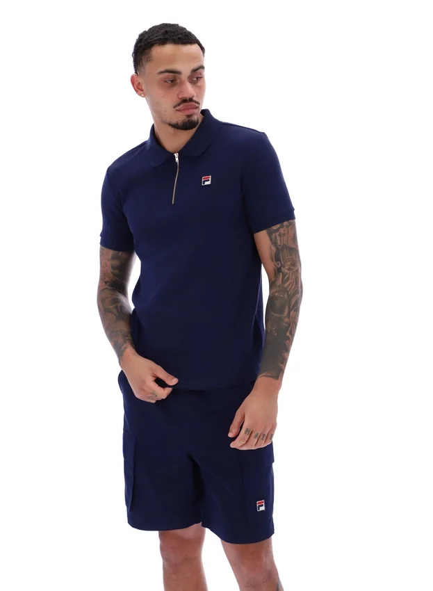Polo Fila Benjamin Micro Waffle azul marino