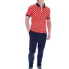 Polo Fila Jaye con rayas diagonales en rojo