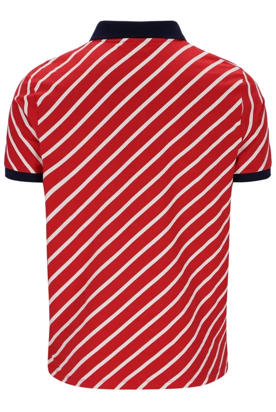 Polo Fila Jaye con rayas diagonales en rojo