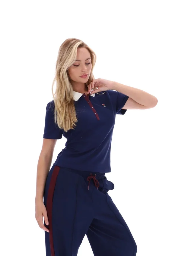 Polo icónico ajustado Juno de Fila en azul marino