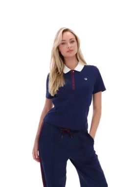 Polo icónico ajustado Juno de Fila en azul marino