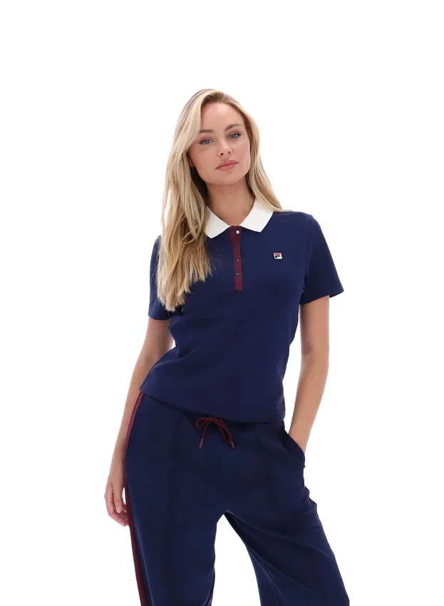 Polo icónico ajustado Juno de Fila en azul marino