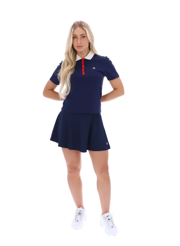 Polo icónico ajustado Juno de Fila en azul marino