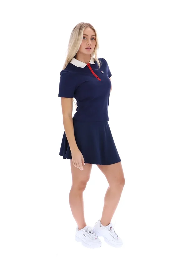 Polo icónico ajustado Juno de Fila en azul marino