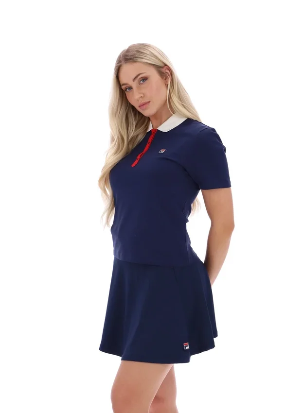 Polo icónico ajustado Juno de Fila en azul marino