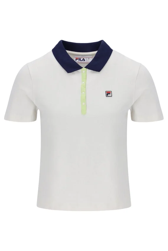 Polo icónico ajustado Juno en color Gardenia