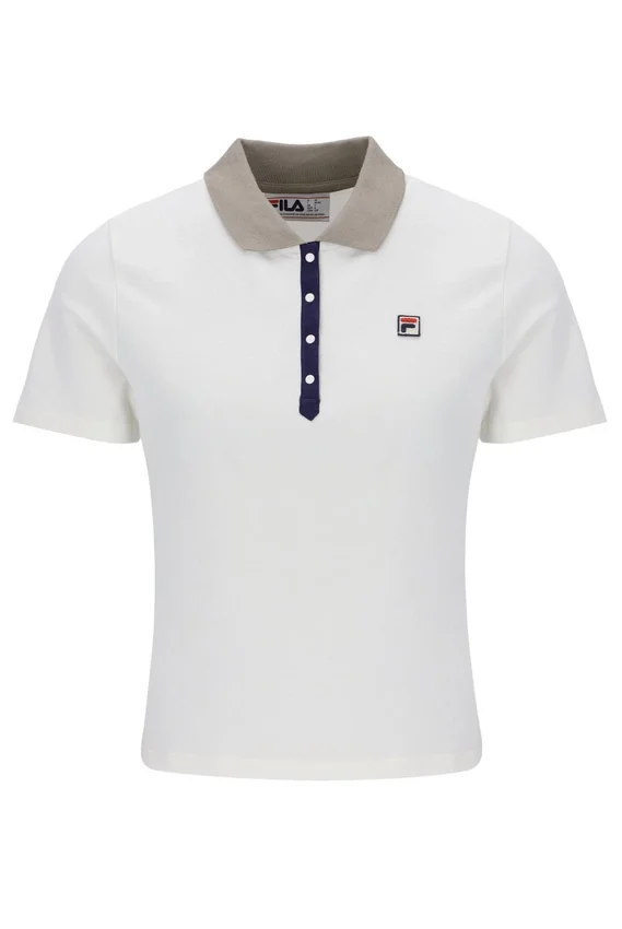 Polo icónico ajustado Juno en color Gardenia