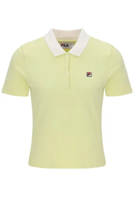 Polo Juno Fitted Iconic en amarillo cera