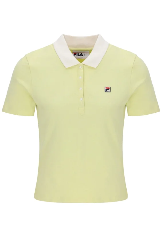 Polo Juno Fitted Iconic en amarillo cera