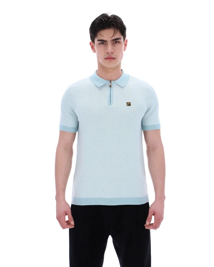 Polo Marty Zip en azul Sterling