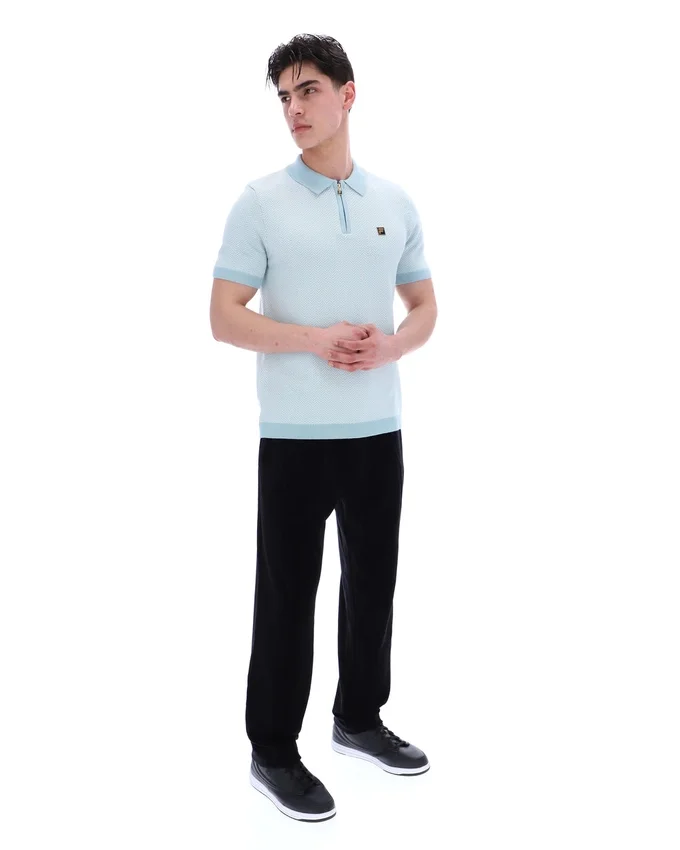 Polo Marty Zip en azul Sterling