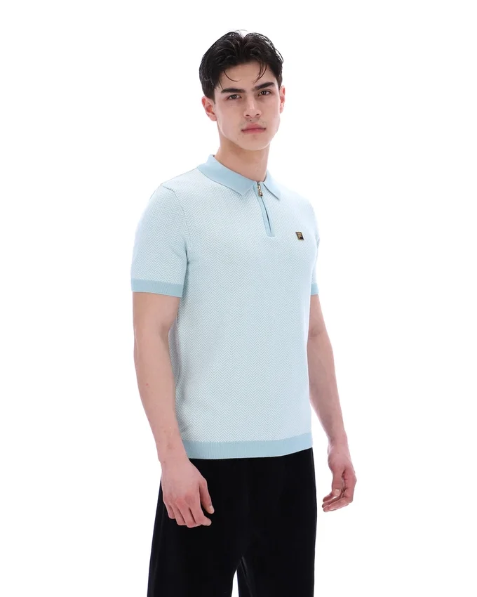 Polo Marty Zip en azul Sterling