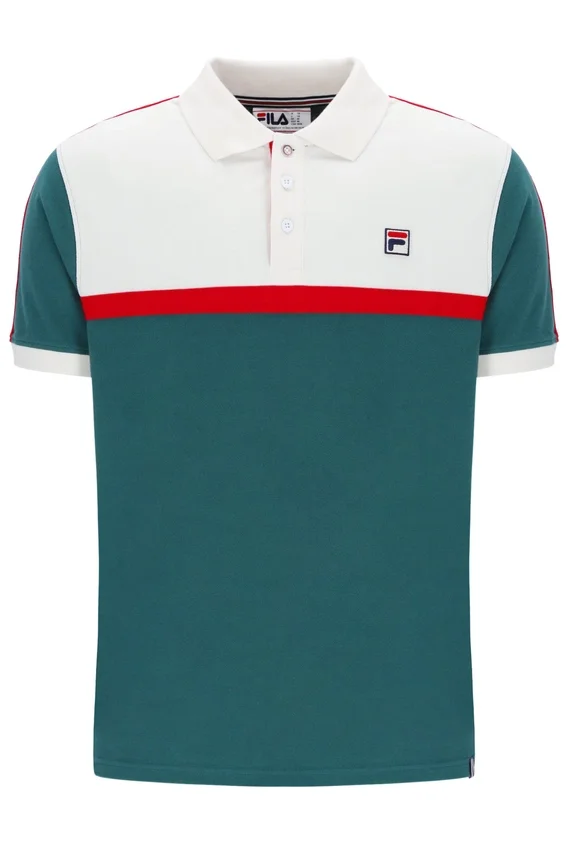 Polo Mattia con paneles en contraste de Mediterranea