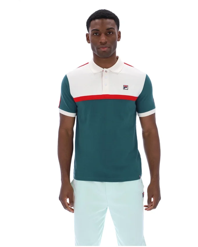 Polo Mattia con paneles en contraste de Mediterranea
