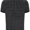 Polo negro con cremallera de punto jacquard Jackson