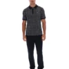 Polo negro con cremallera de punto jacquard Jackson
