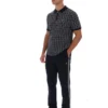 Polo negro con cremallera de punto jacquard Jackson