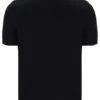 Polo negro de punto jacquard Castello con cremallera