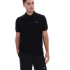 Polo negro de punto texturizado Sander