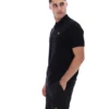 Polo negro de punto texturizado Sander