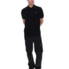 Polo negro de punto texturizado Sander