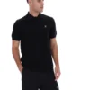 Polo negro de punto texturizado Sander
