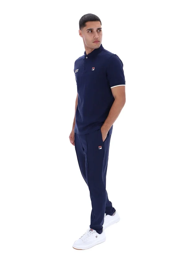 Polo Pablo de Fila en azul deslumbrante con tres botones y ribete