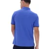Polo Pablo de tres botones con ribete en azul deslumbrante