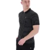 Polo Patton con rayas jacquard en negro