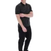 Polo Patton con rayas jacquard en negro