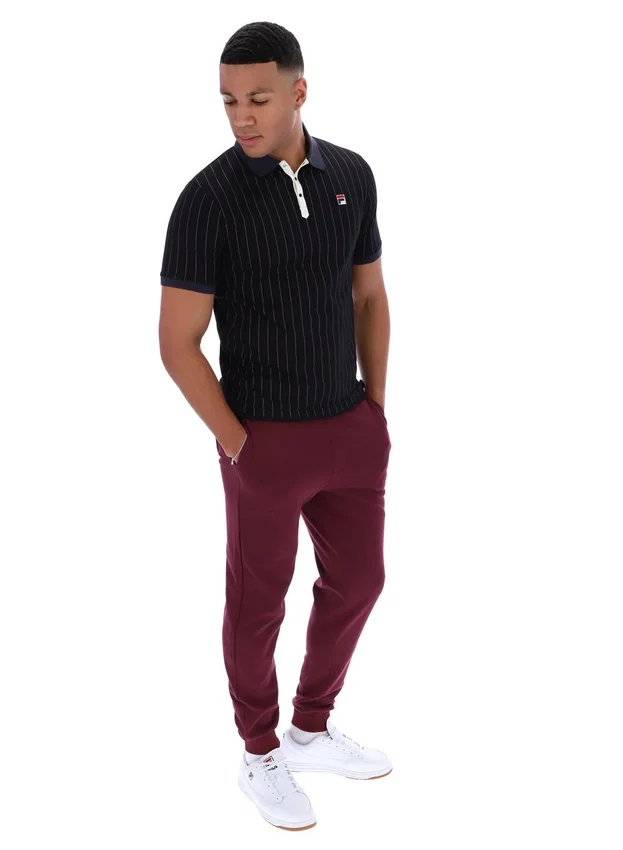 Polo rayado clásico vintage BB1 negro