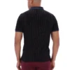 Polo rayado clásico vintage BB1 negro