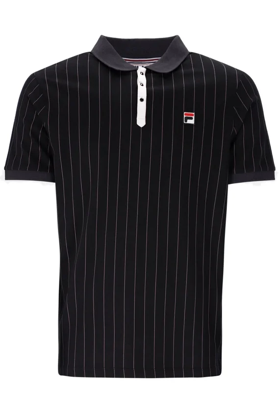 Polo rayado clásico vintage BB1 negro