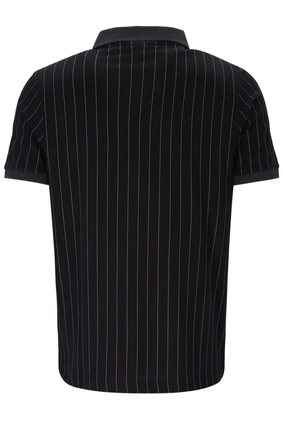 Polo rayado clásico vintage BB1 negro