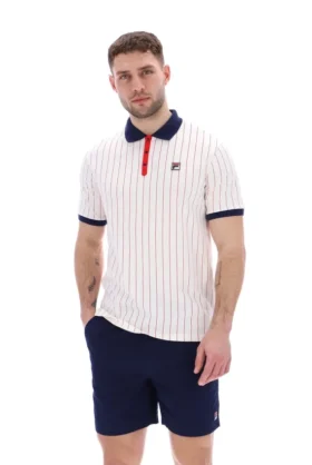 Polo rayado clásico vintage Gardenia BB1