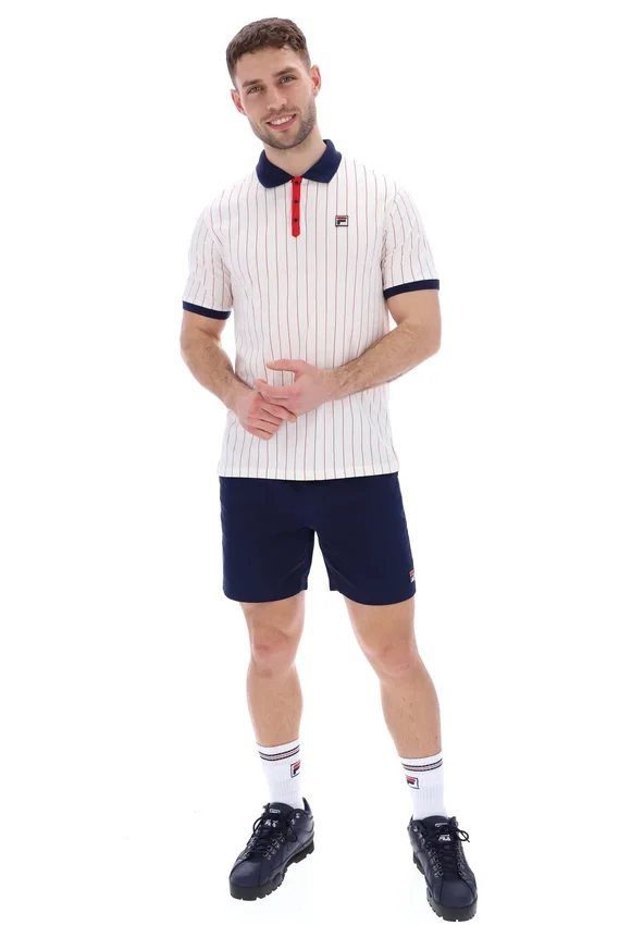 Polo rayado clásico vintage Gardenia BB1