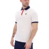 Polo rayado clásico vintage Gardenia BB1