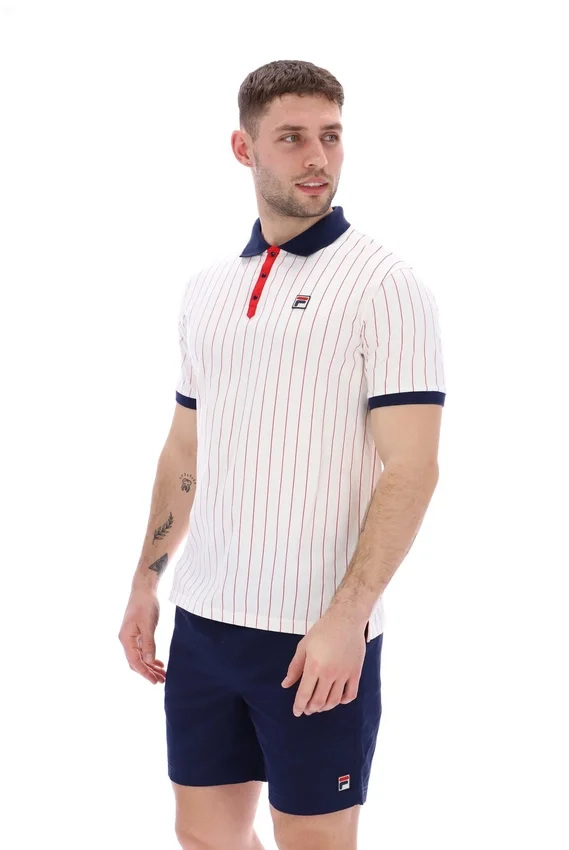 Polo rayado clásico vintage Gardenia BB1
