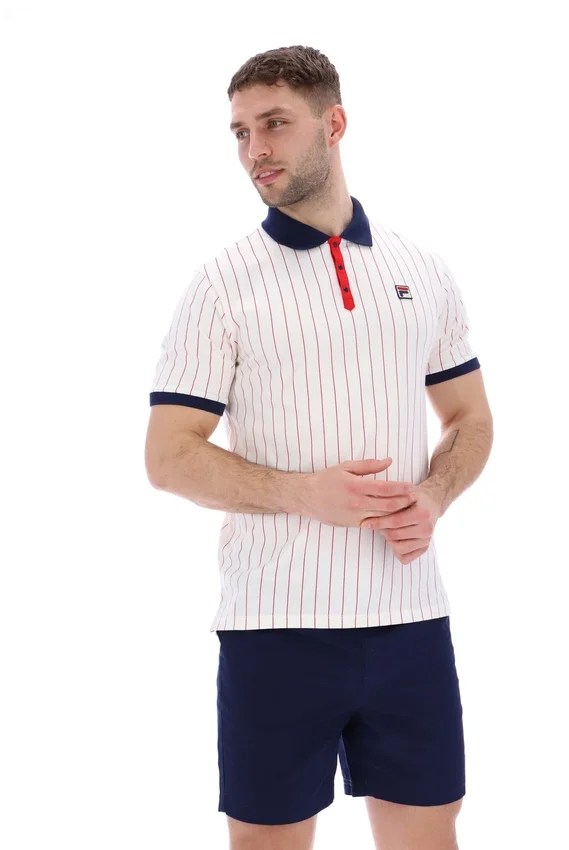 Polo rayado clásico vintage Gardenia BB1