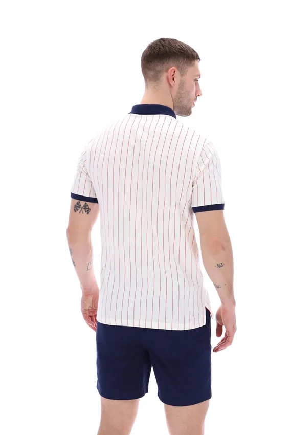Polo rayado clásico vintage Gardenia BB1