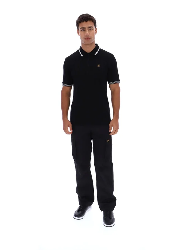 Polo Soren 2 negro con ribetes