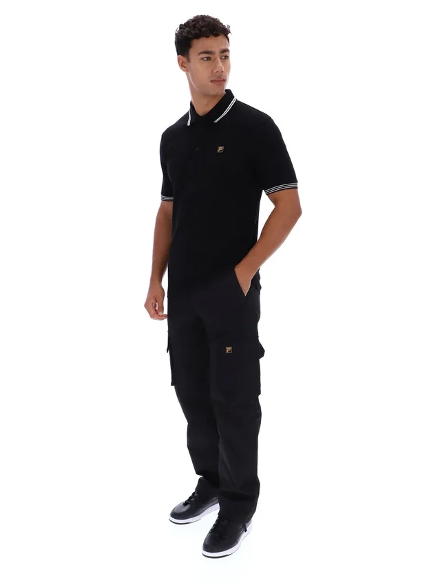 Polo Soren 2 negro con ribetes