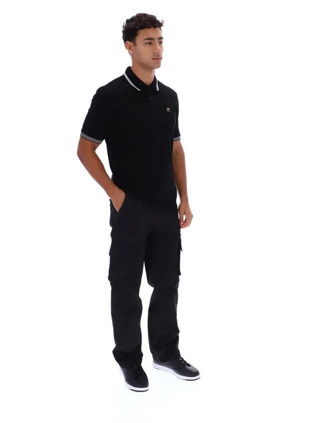 Polo Soren 2 negro con ribetes