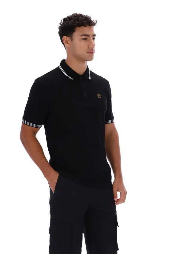 Polo Soren 2 negro con ribetes