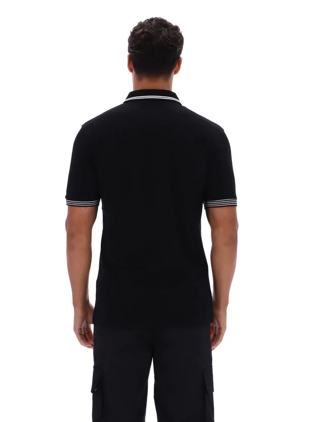 Polo Soren 2 negro con ribetes