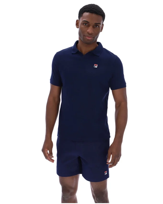 Polo texturizado Tristiano azul marino de Fila