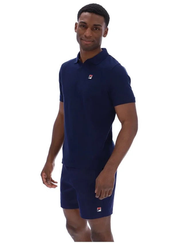 Polo texturizado Tristiano azul marino de Fila
