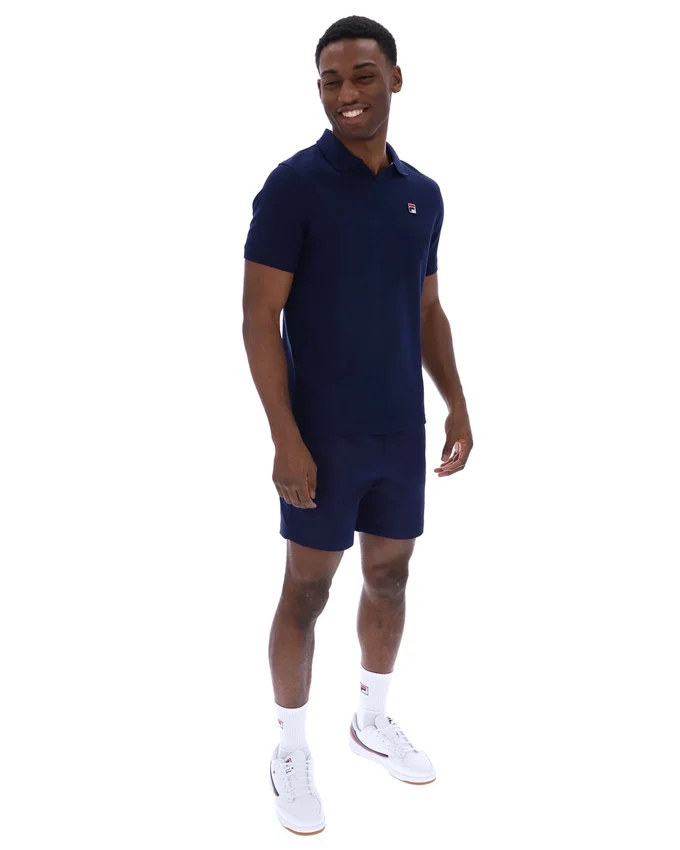Polo texturizado Tristiano azul marino de Fila