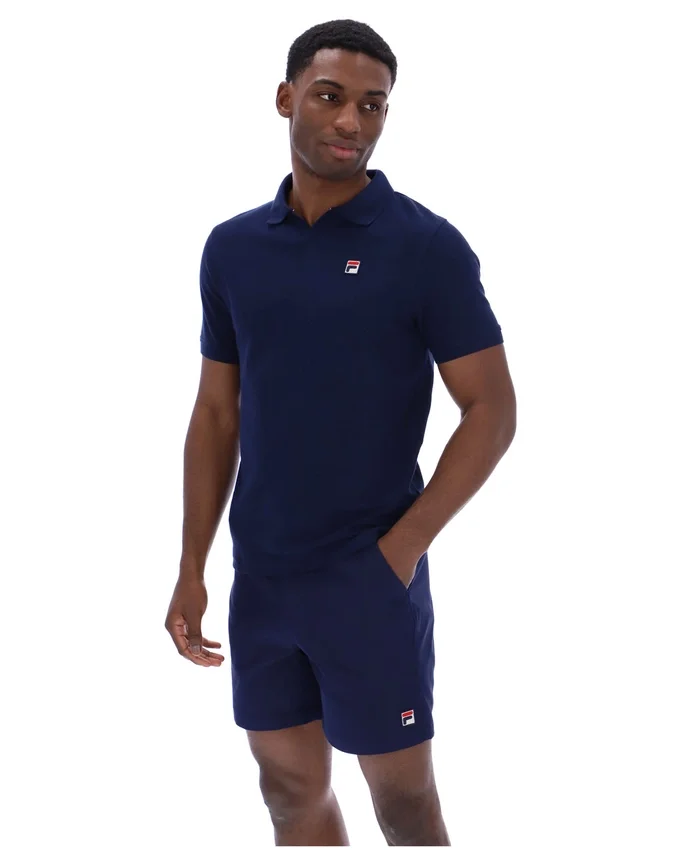 Polo texturizado Tristiano azul marino de Fila